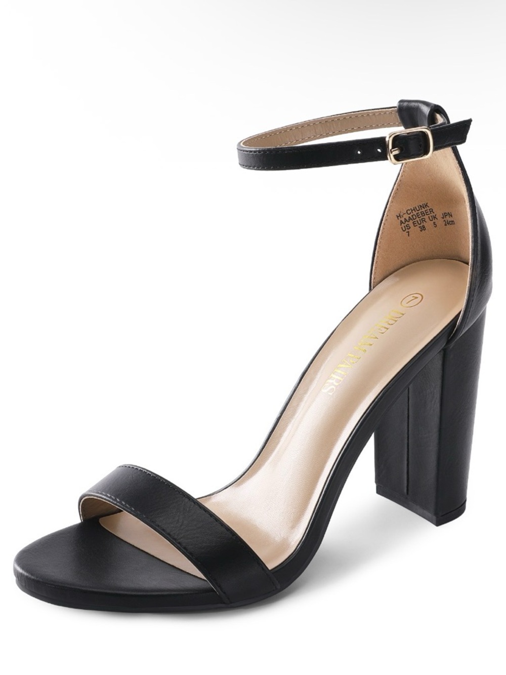 NEW Women’s Size 9 Black Block Heels - Dream Pairs - Ankle Strap Sandals Shoes